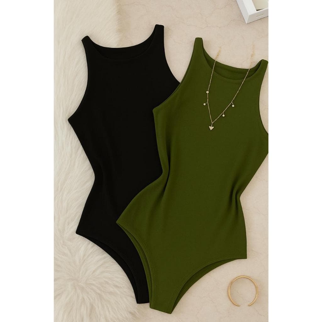 Kit 2 Bory Body Bori Regata Collant Segunda Pele Fresquinho Moda Primavera e Verão Atemporal