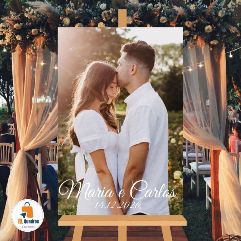 Quadro Decorativo Entrada Casamento Personalizado Com Foto Nomes Data