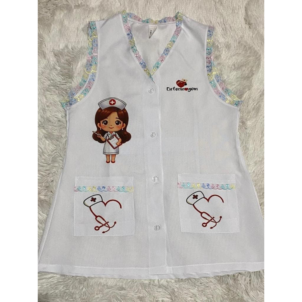 Jaleco de Enfermagem Estampado - Toque de Charme e Cuidado