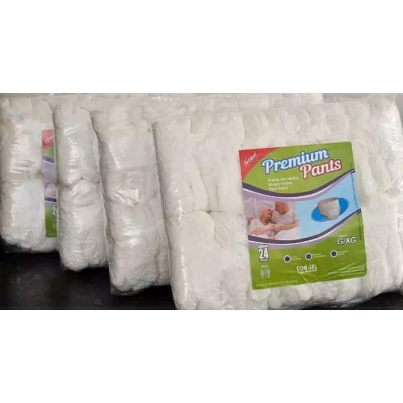 Kit 4 pacotes Fralda adulto roupa intima  c/24 unid. cada. Premium Pants