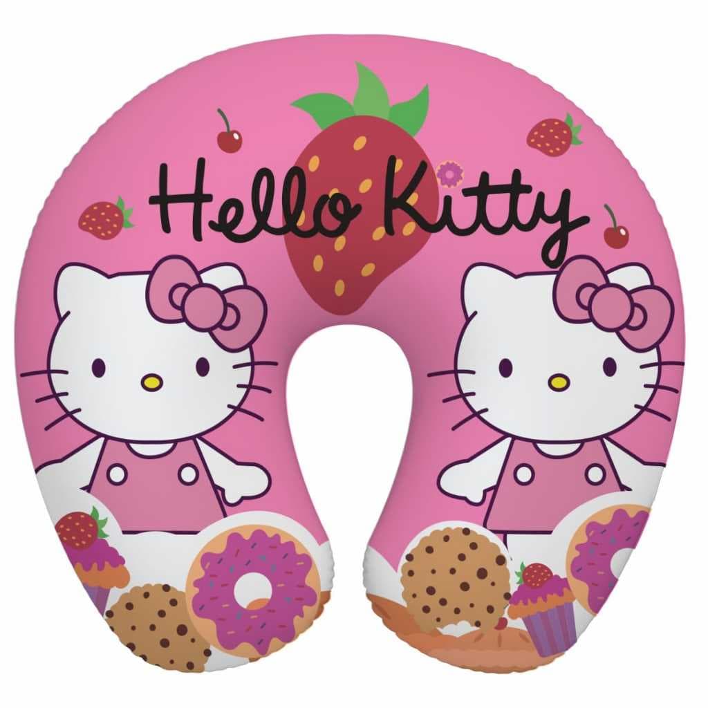 Almofada Travesseiro Protetor De Pescoço Silicone P/ Viagem Personagens Infantil Hello Kitty Kuromi