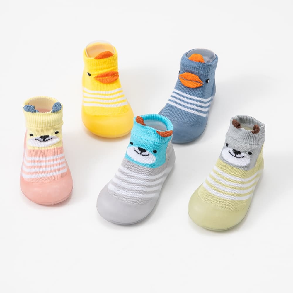 💓Meia com Sola Sortida Bebê com Emborrachada Antiderrapante Infantil Menina Menino 0 a 3 anos