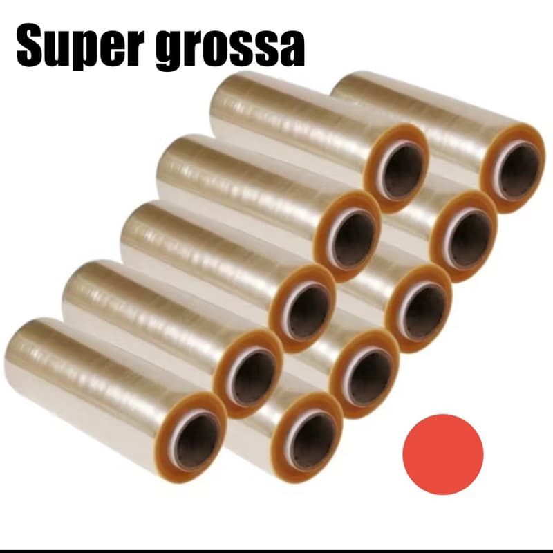 Kit 10 Rolo Bobina Plastico De Filme Pvc 28cm X 100 Metros