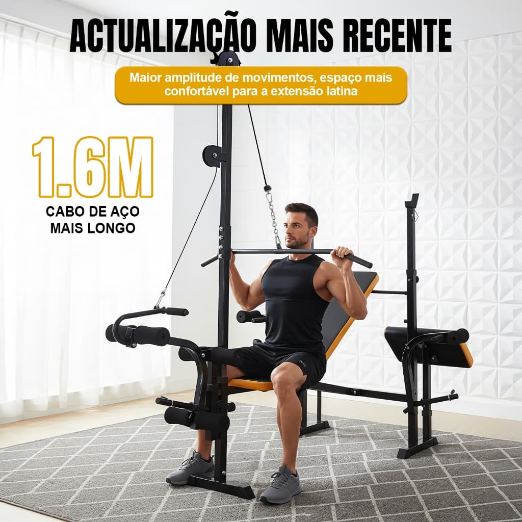 JOYFOX Banco de academia Estação de Musculação Banco de Supino
