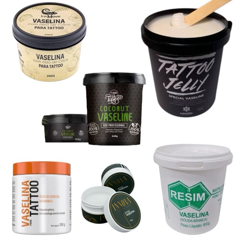 Vaselina tatuagem ink move resim reilly  coconut usp geleia hidratante tattoo Tatuador