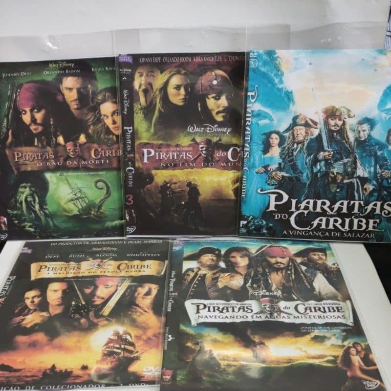 dvd piratas do caribe kit 5 dvds dublado