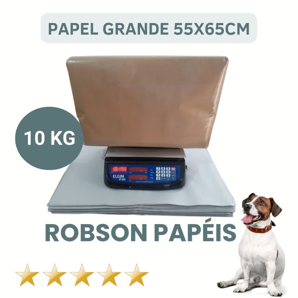 Jornal Pet Papel Limpo 10kg folhas Para Cães Descontaminado