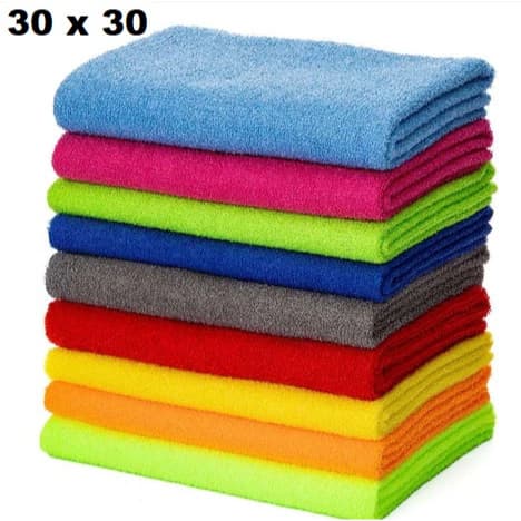 Kit Panos de Microfibra 30x30cm - Alta Absorção Multiuso