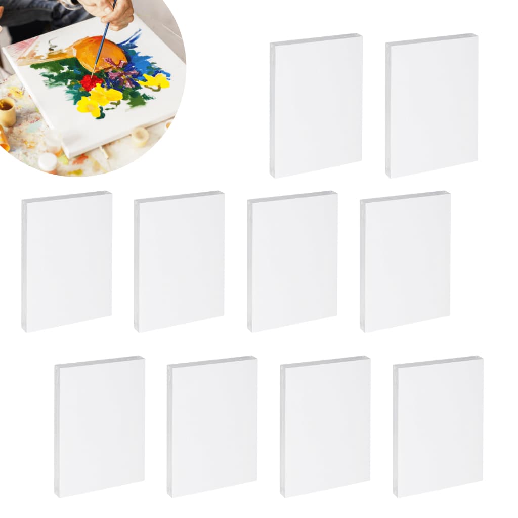 Kit 10 Telas De Pintura 10x10 10x15 20x30 Algodão Alta Qualidade P/ Guache Óleo Acrílica Artesanato