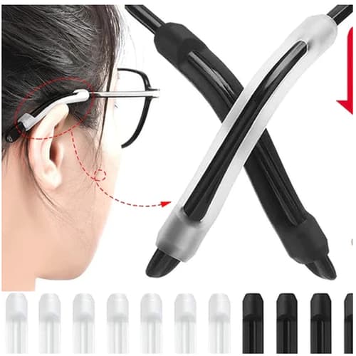 Par de ponteira de silicone - suporte de orelha antiderrapante
