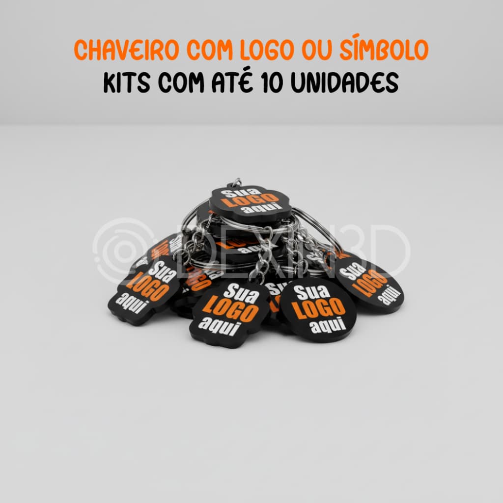 1, 5 ou 10 Chaveiros Personalizado com Logo Brinde Corporativo e Cartão Digital com TAG NFC Opcional