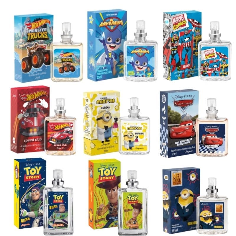 Miniaturas Desodorante Colônia Perfume Infantil Masculina Jequiti 25ml