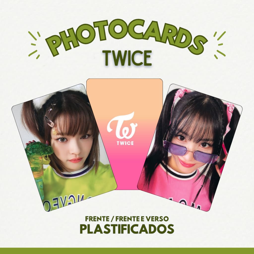 Photocard Twice | Pack com 10 unidades | Plastificado