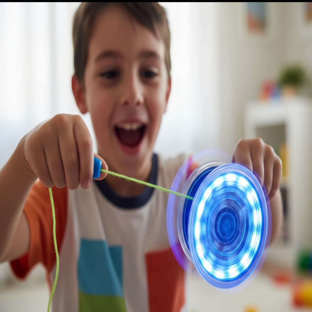 Brinquedo Super Ioiô Com Luz De Led  YOYO Colorida com Rolamento Profissional