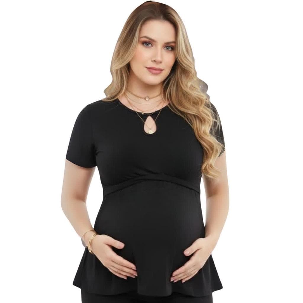 Blusinha batas feminina evangélica grávida  REF 04