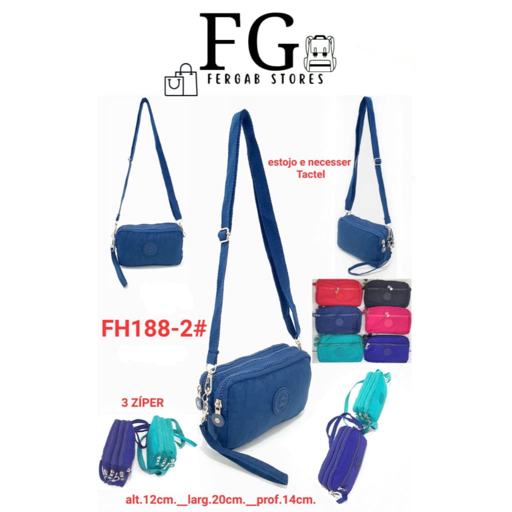 Carteira Bolsa De Mão Feminino Com 3 Divisórias Cabe Celular 6 Cores FH188-2