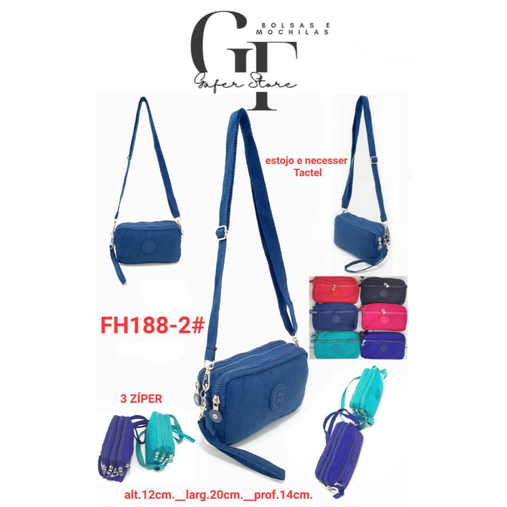 Carteira Bolsa De Mão Feminino Com 3 Divisórias Cabe Celular 6 Cores FH188-2