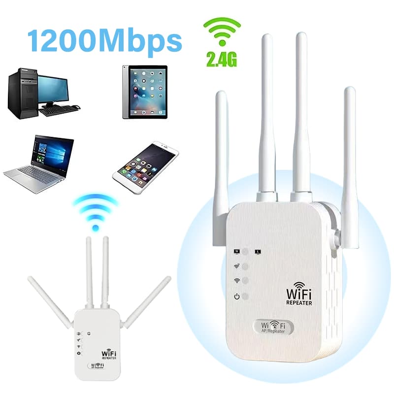 Repetidor WiFi 1200Mbps Ultra Rápido, Sinal Forte, 110V/220V -G8