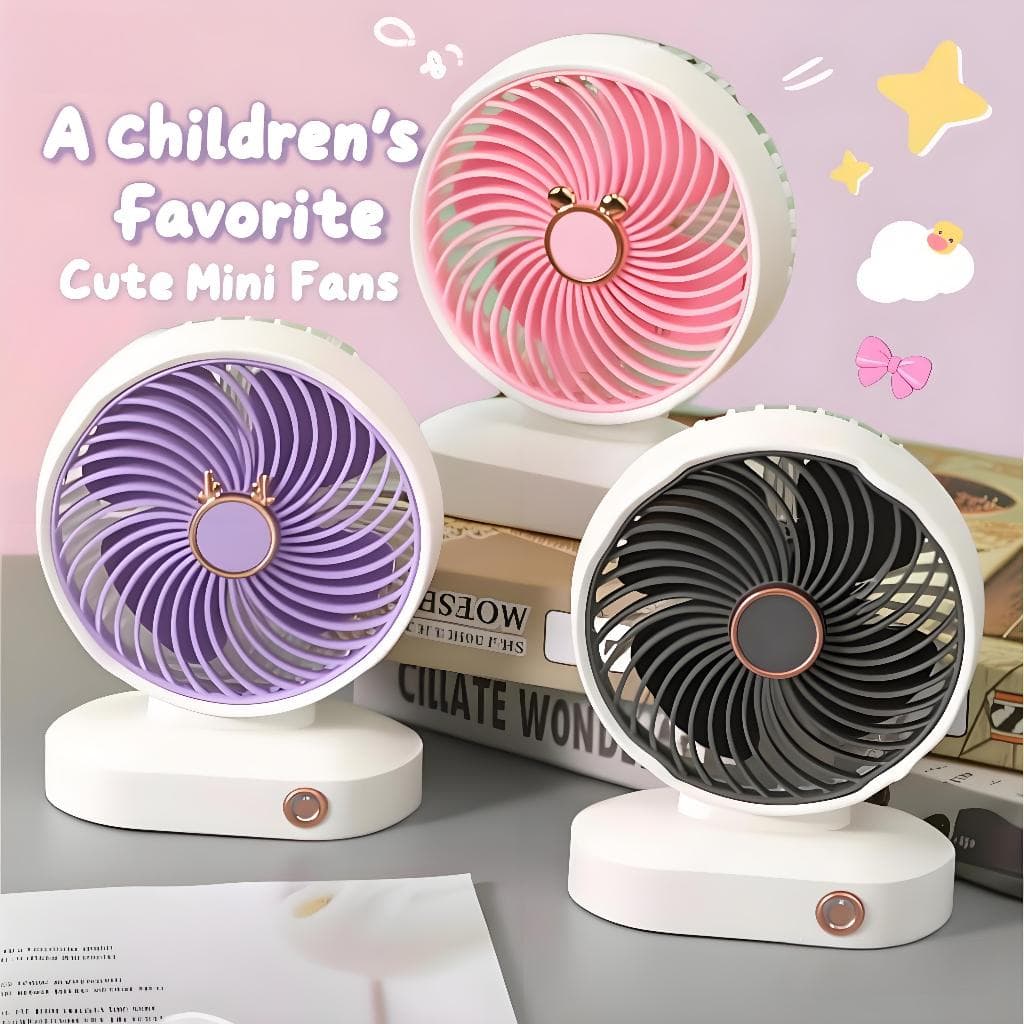 Mini Ventilador Portátil Ventilador com bateria Velocidade Ajustavél
