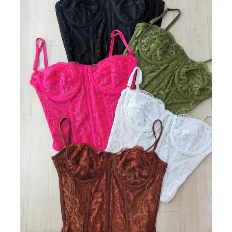 Corset rendado simderela versátil