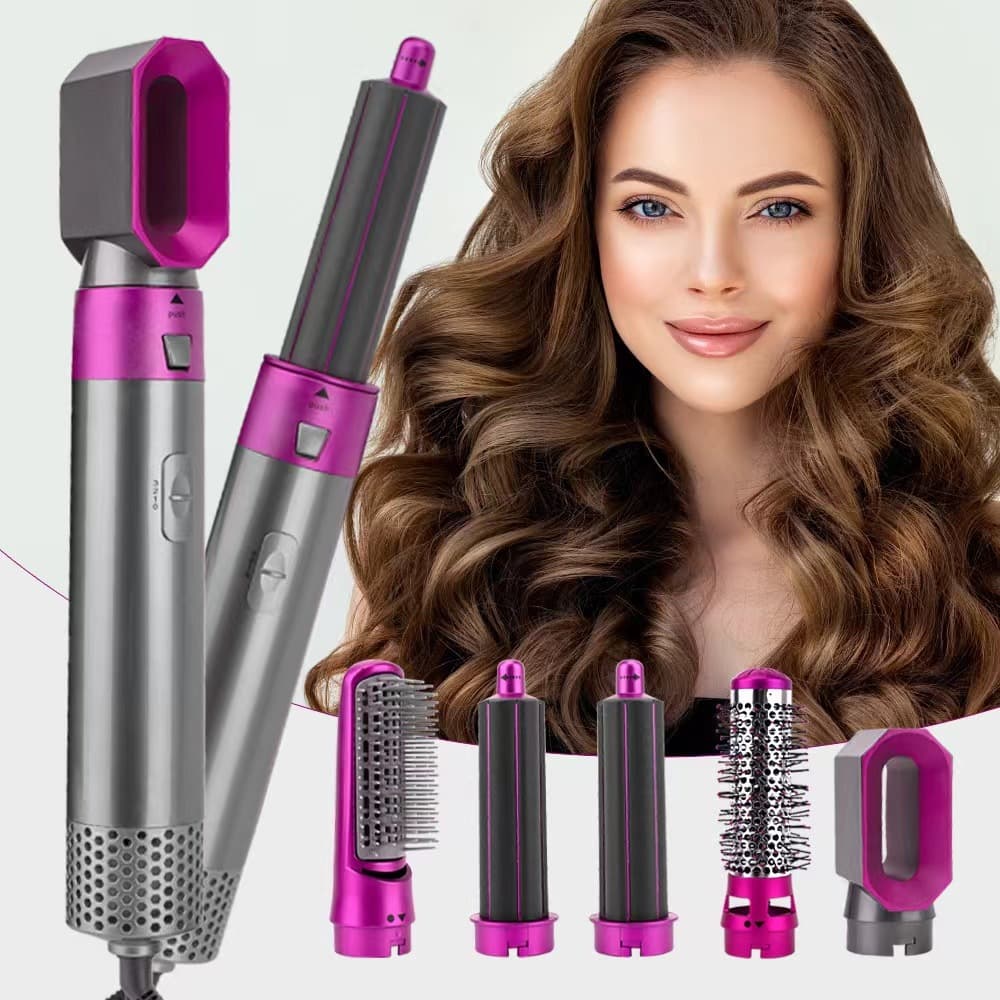 Styler 5 em 1 secador de cabelo escova de ar quente modelador de cabelo110V-220V Pronto Entrega
