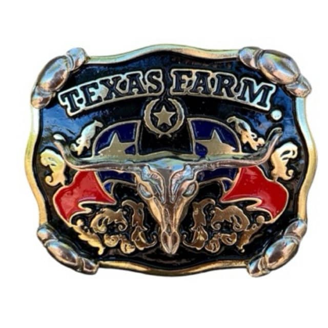 Fivela country infantil texas farm crânio de boi cowboy vaqueiro para cinto