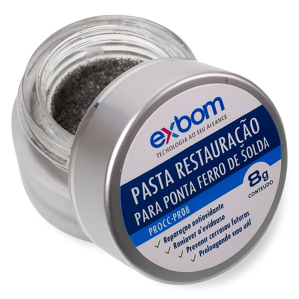 Pasta Restauradora para Ponta de Ferro de Solda Limpeza de Ponteira Com Restauração Mágica Exbom 8g