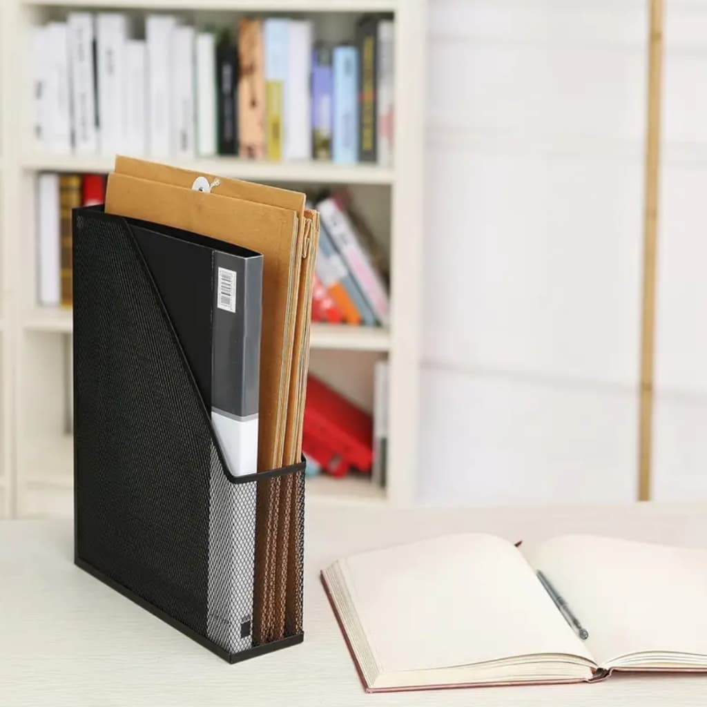 Organizador de Mesa Escritório Porta Papel A4 Envelopes Documentos Metal Aramado