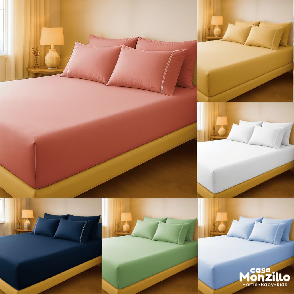 Kit Fronha | Kit Lençol 400 Fios Ponto Palito Diversas Cores Macio