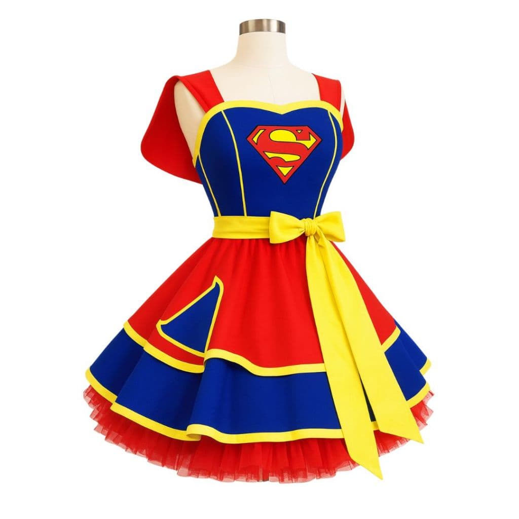 Avental Super Girl - Faixa Ajustável  (Festa/Professora/Halloween)