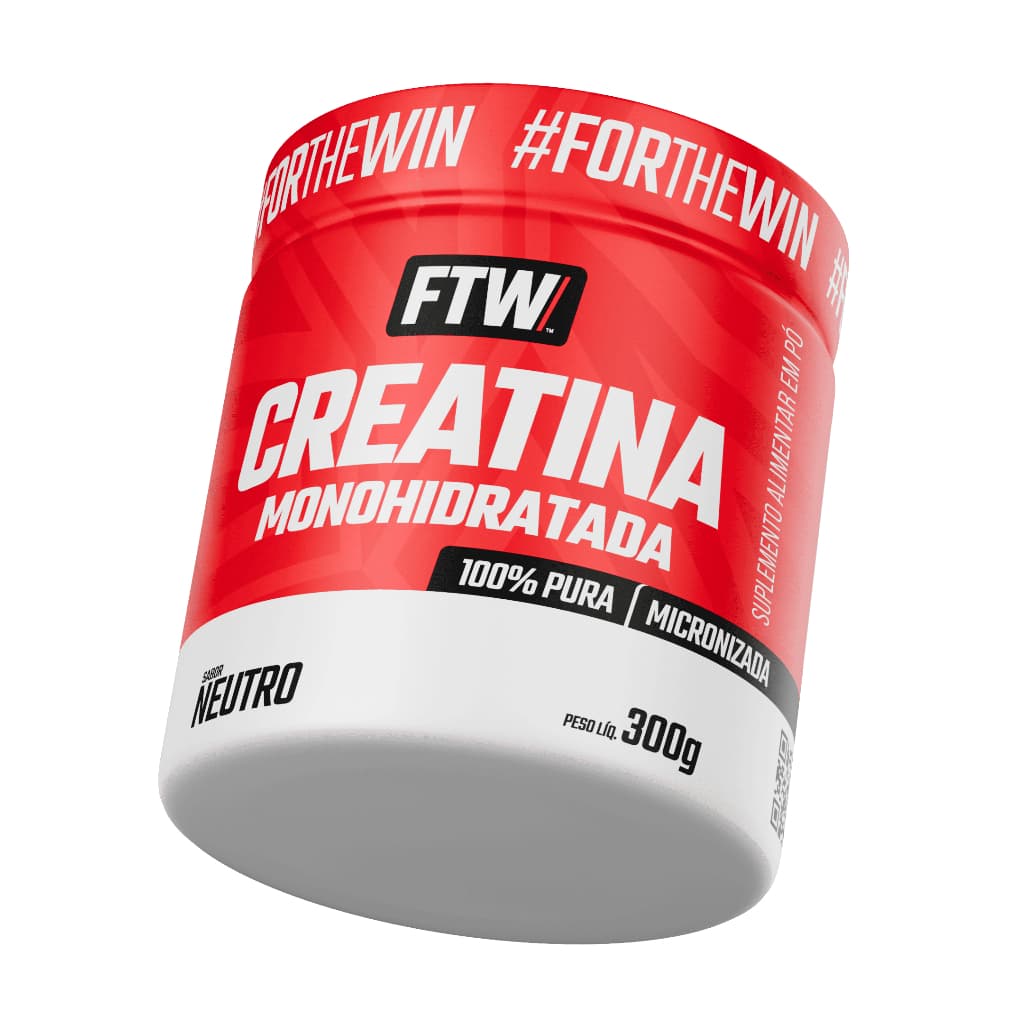 FTW Creatina Monohidratada Pote 300g 100% Pura - Energia, Força e Resistência - Absorção Rápida