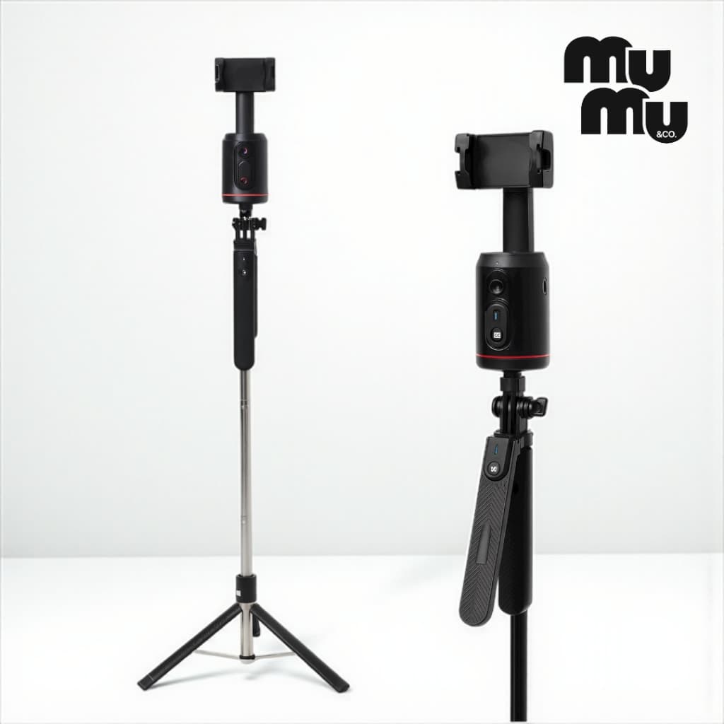 Tripé Suporte Celular Giratório Inteligente Automático 1,8m Gimbal c/ Sensor Movimento Estabilizador