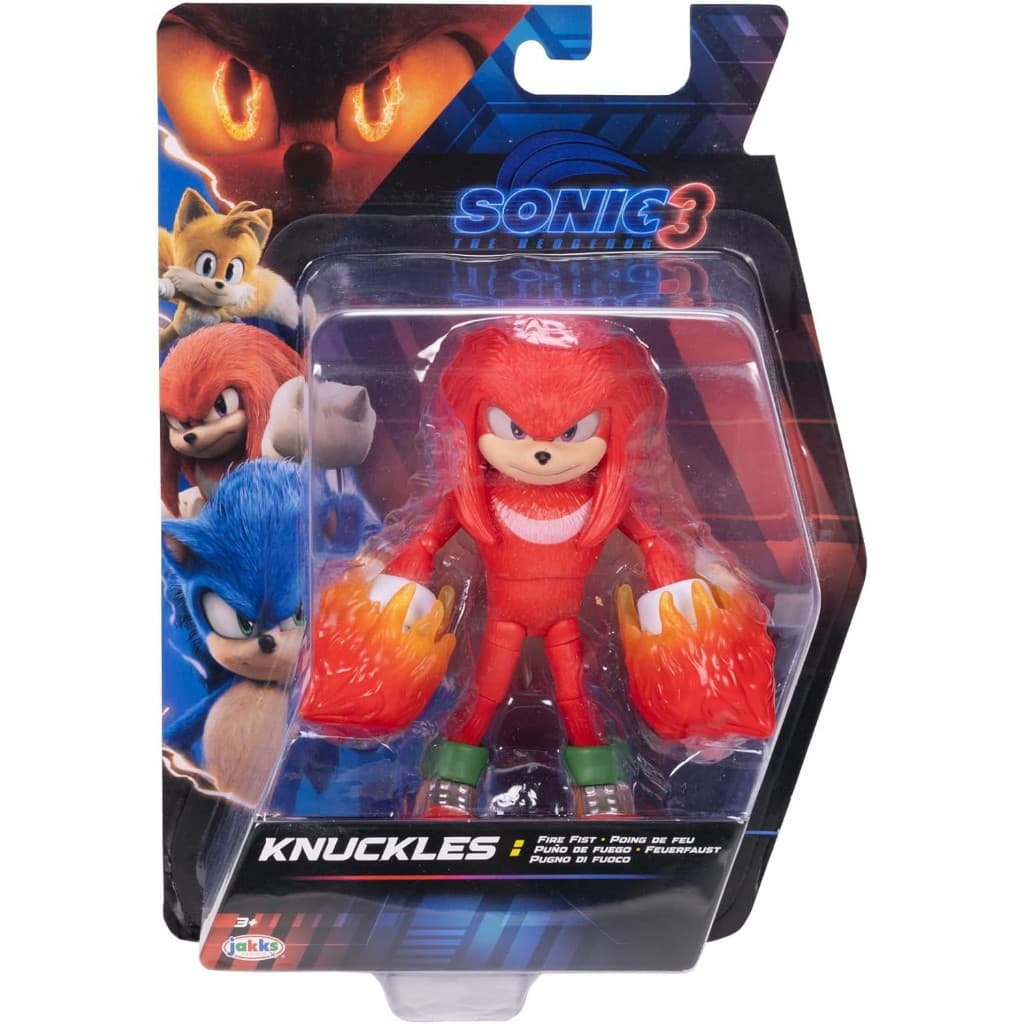 Boneco Figura Articulada Sonic 12,5cm Filme 3 Personagens Shadow Knuckles Ivo