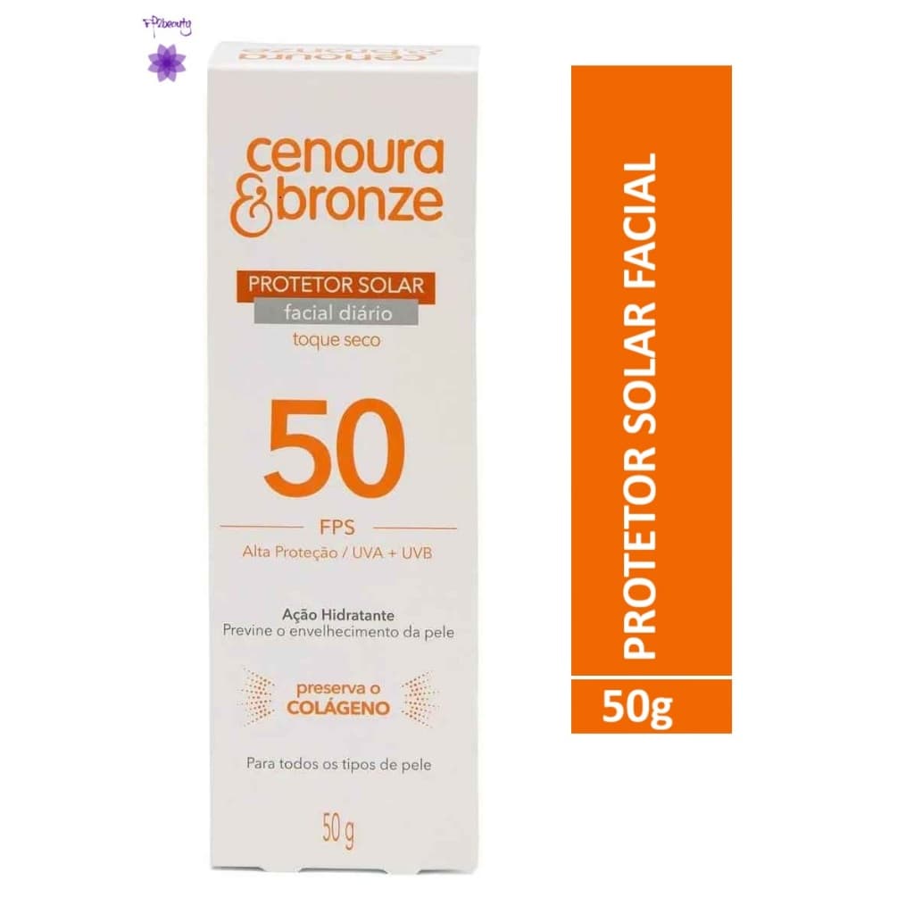 Protetor Solar Facial Cenoura Bronze 50g  Fps50