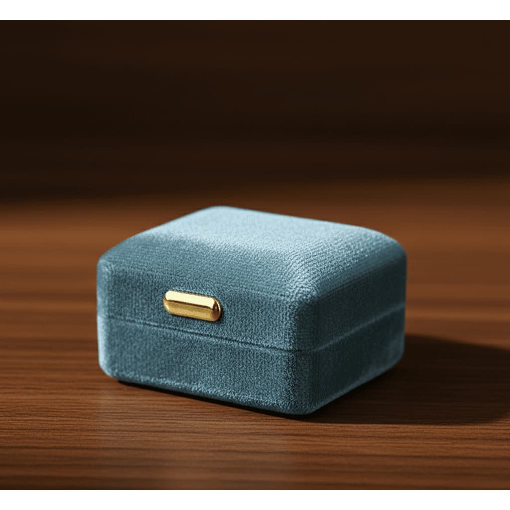 Estojo Caixa de Veludo Luxo Premium para Anel e Alianças | Casamento Noivado