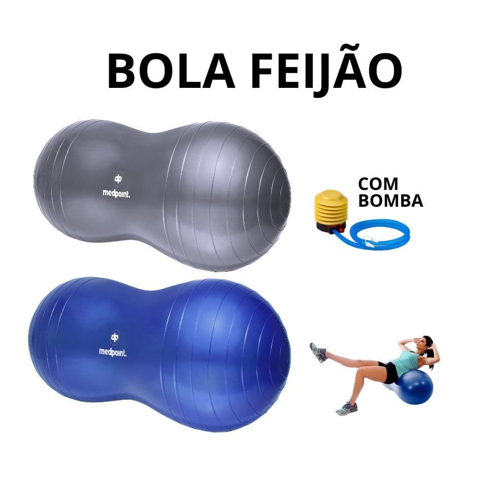 Bola Feijão ioga yoga com bomba Amendoim pilates ginastica exercicio peanut ball fisioterapia - Escolha a cor!