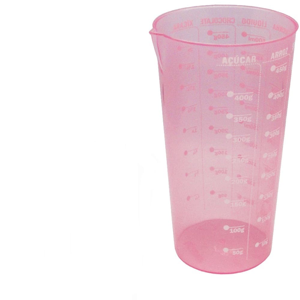 Copo Medidor Dosador Copo Medida Rosa 500ml