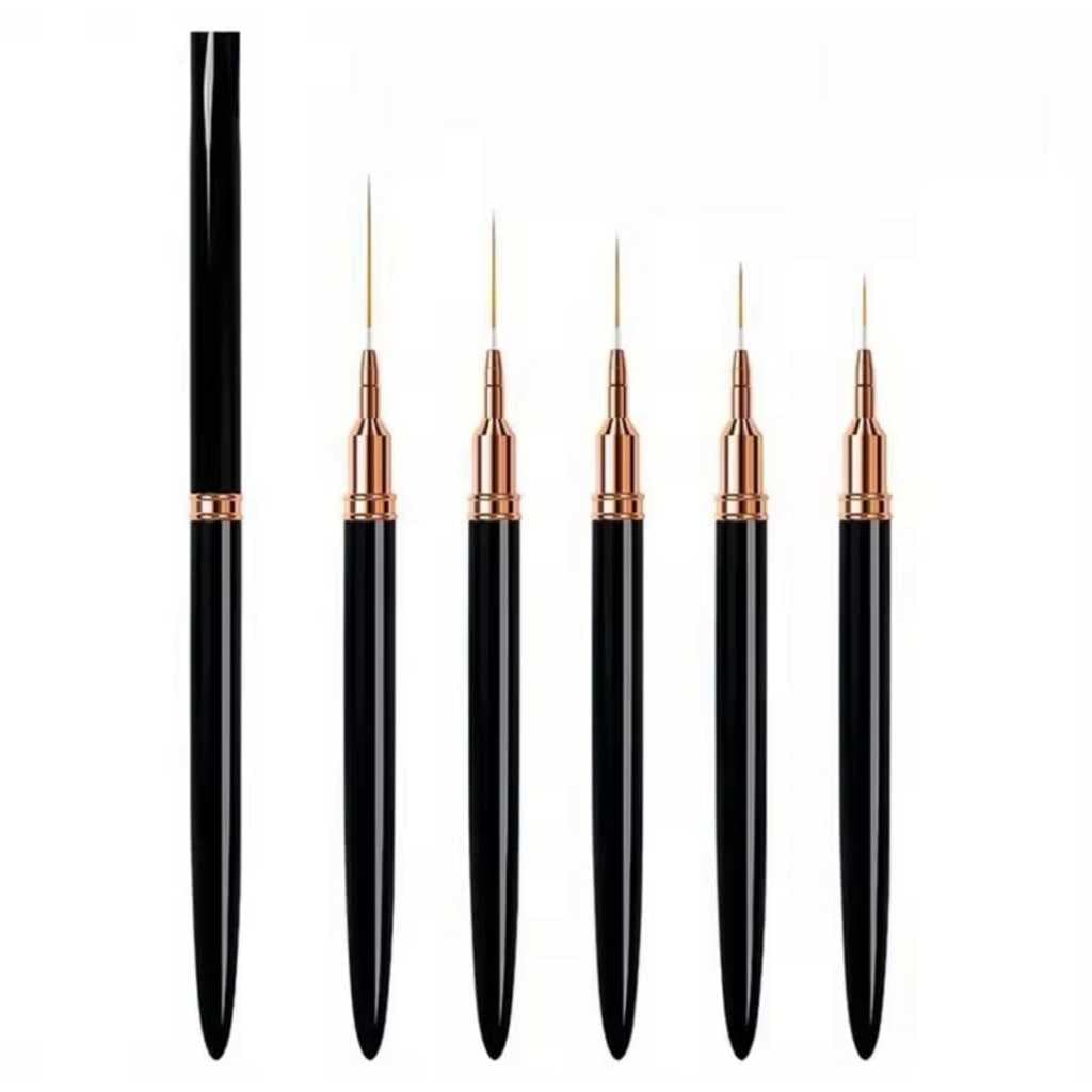 Kit 5 Pincéis 7/9/11/15/25mm De Arte De Unhas UV Para Pintura Em Gel Pincel Manicure