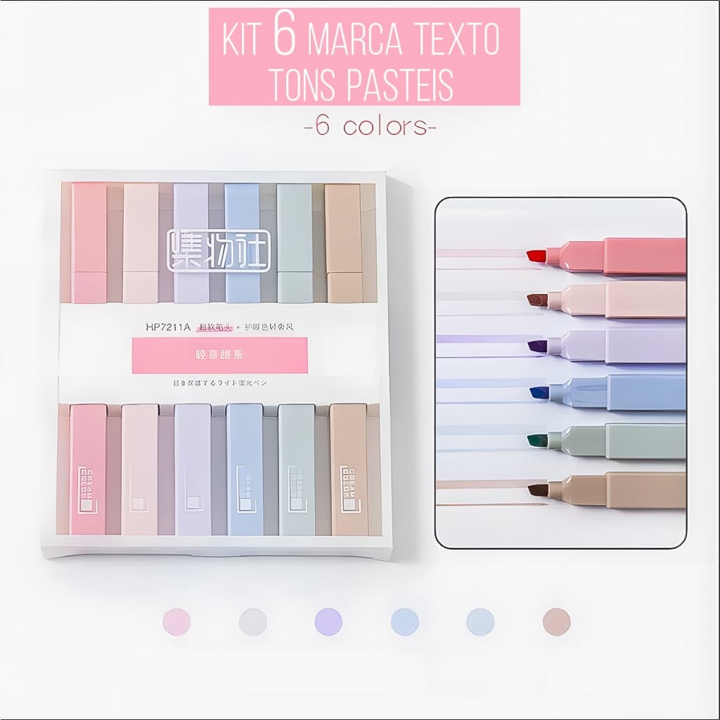 Marca Texto Pastel para Destaque em Biblias e Decoração em Geral
