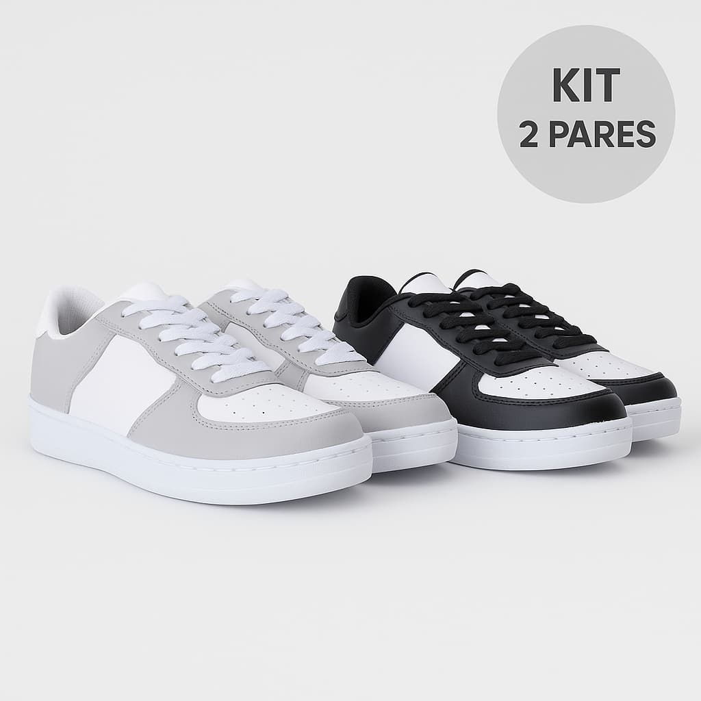 Tênis Footwear Unissex Kit 2 Pares – Segurança e Conforto Garantidos -- Do 34 Ao 43