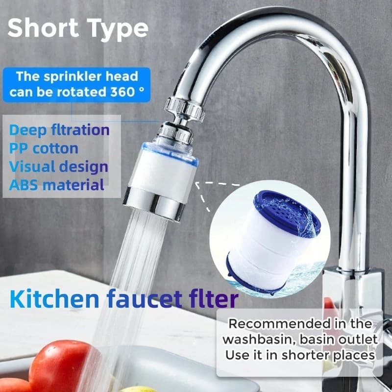 Filtro De Torneira De Cozinha 2025 360 ° Purificador De Água Giratório Com Algodão PP Para Remoção De Cloro KGOLD