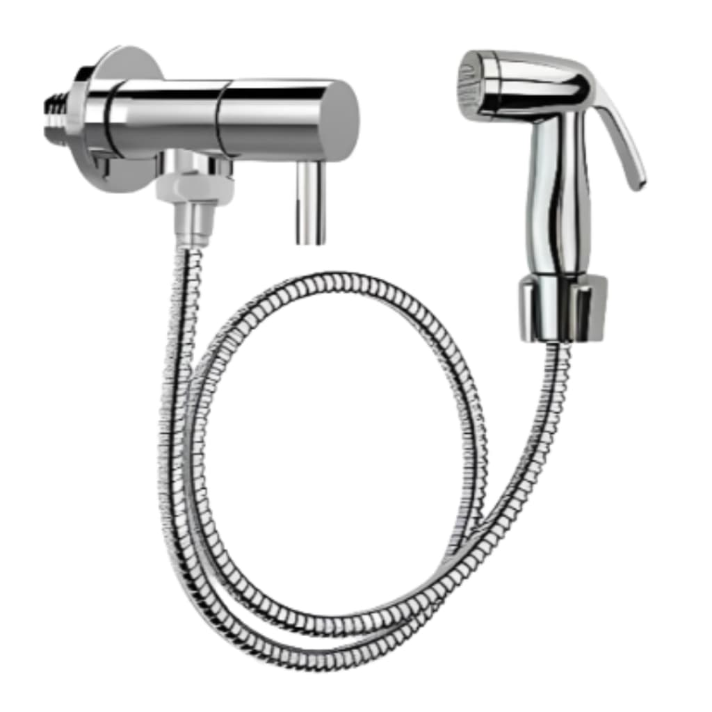 Ducha Higiênica ABS Cromada 1/4 De Volta Banheiro Lavatório Chuveirinho