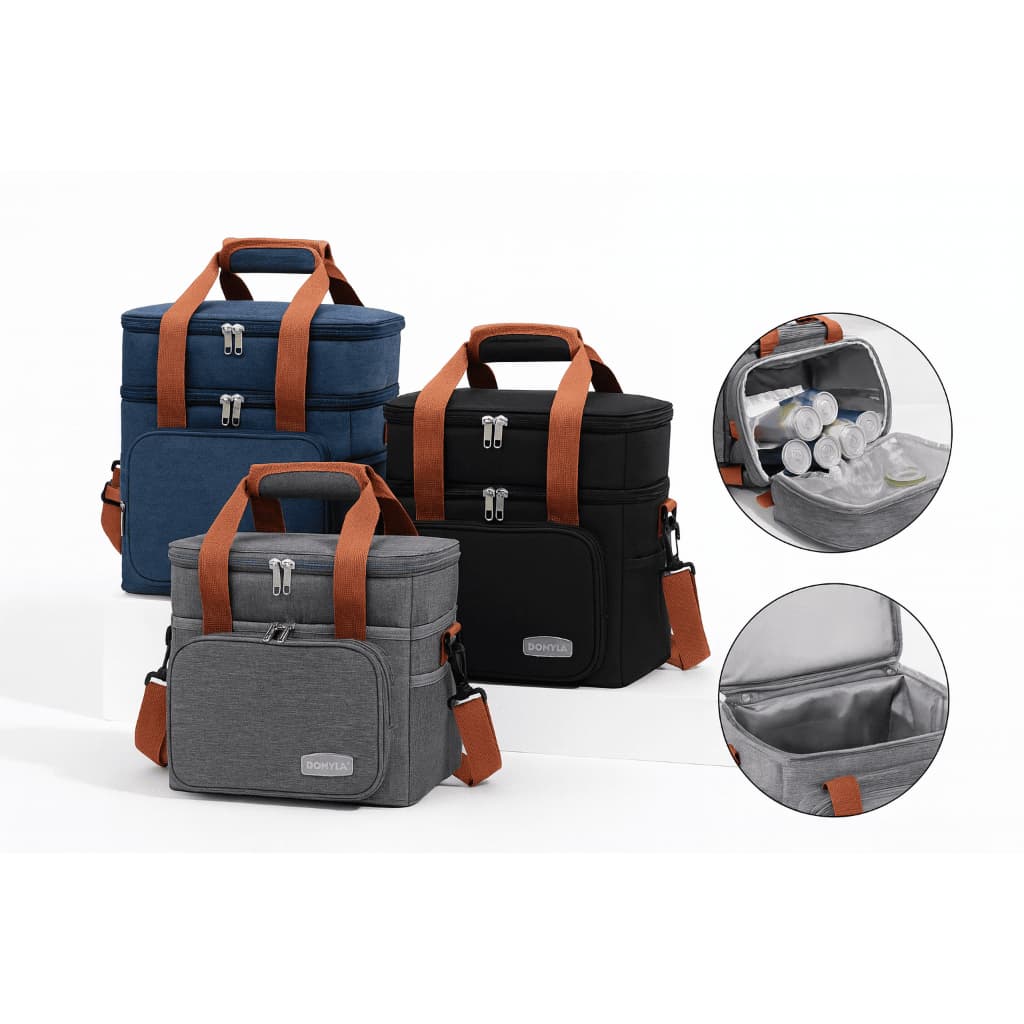 Bolsa Térmica Portátil 2 Andares 13L com Alça Reforçada RF