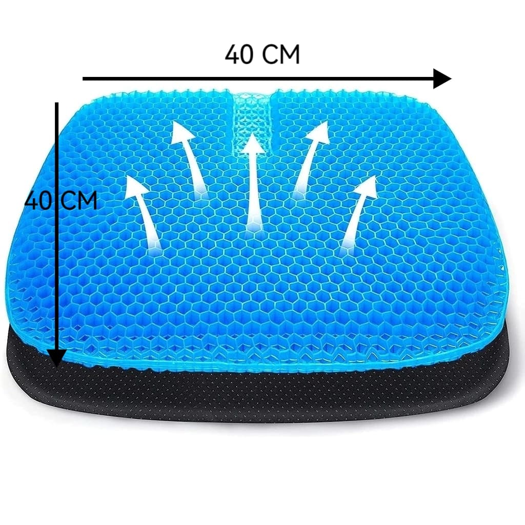 Almofada em Gel Favo de Mel Grande e Grossa Fresca Respirável Anticansaço para Escritório Casa e Carro