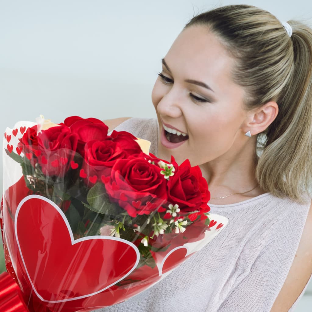 Rosas Vermelhas Para Presentes Buquê Com Cartão Namoradas dia das mães buque de rosas vermelhas