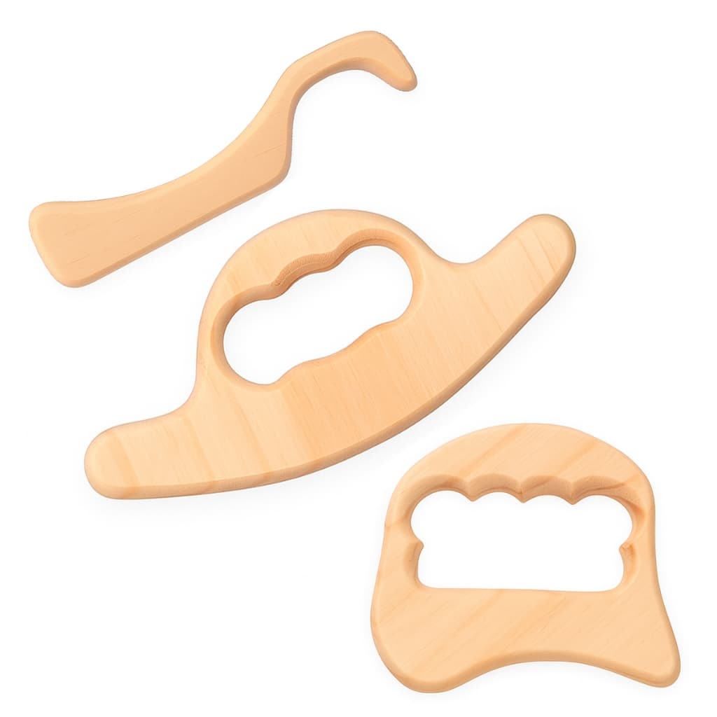 Instrumento Massageador Madeira Soqueira Tartaruga Gancho Massagem Liberação Miofascial