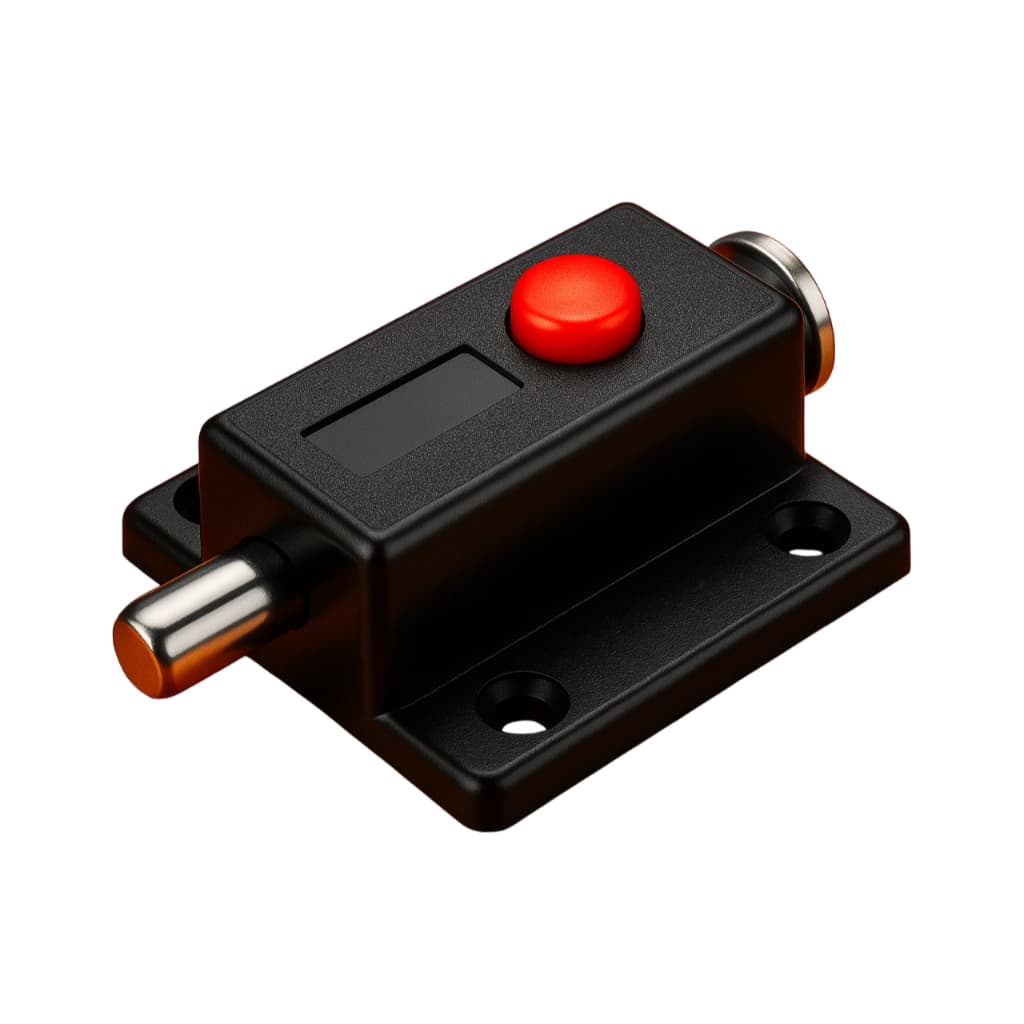 Kit Fecho Botão Trinco Porta Armário Móveis Guarda Roupas 4 Furos Sistema Botão Click