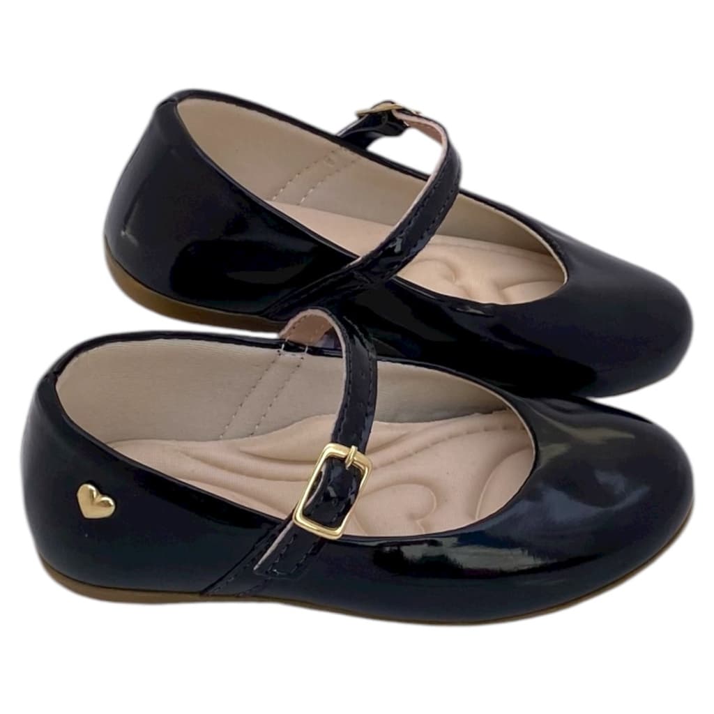 Sapatilha Menina Infantil Blogueirinha Boneca Feminina Clássica Básica Casual Batizado Preto