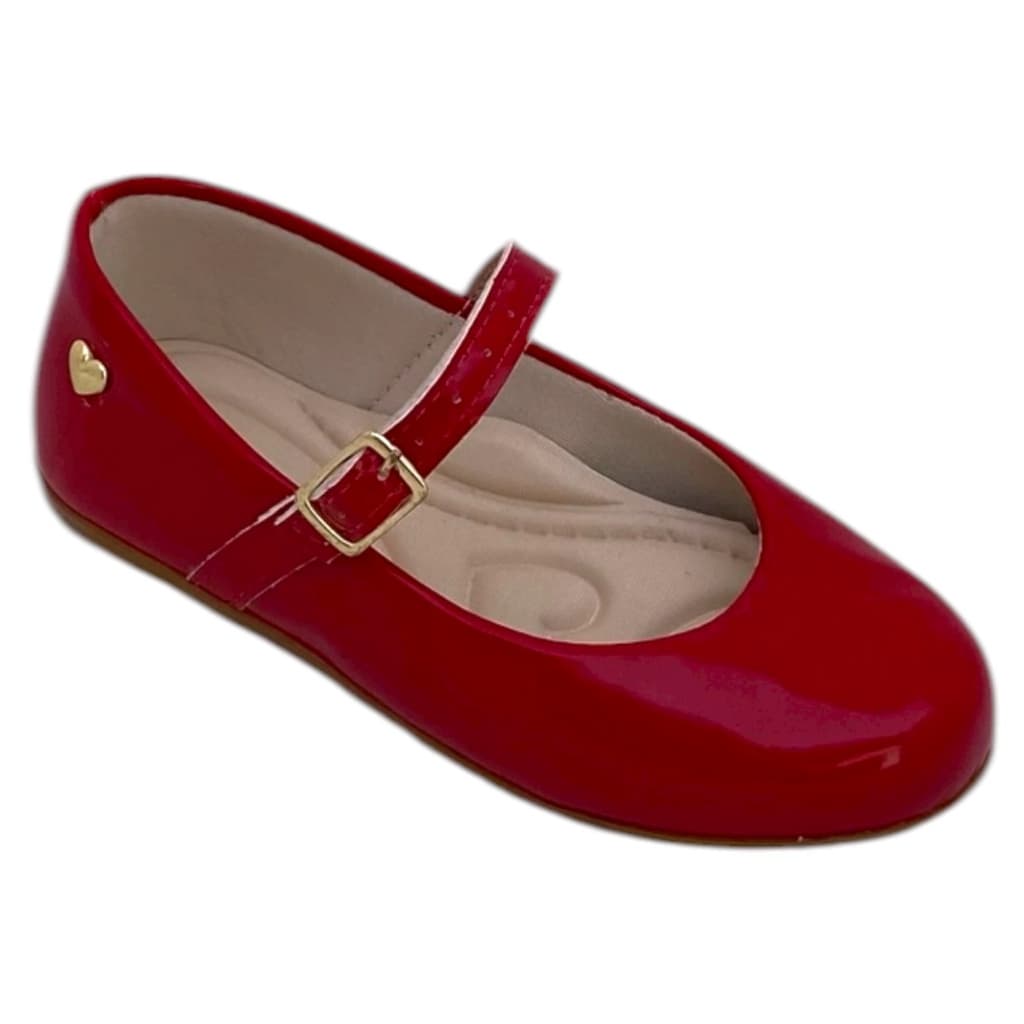Sapatilha Menina Infantil Blogueirinha Boneca Feminina Clássica Básica Casual Batizado Vermelho