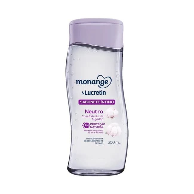 Sabonete Líquido Íntimo Monange & Lucretin Neutro 200ml